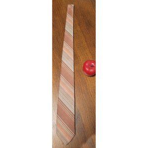 Wembly Brown Orange Green White Diagonal Stripe Men's Tie
